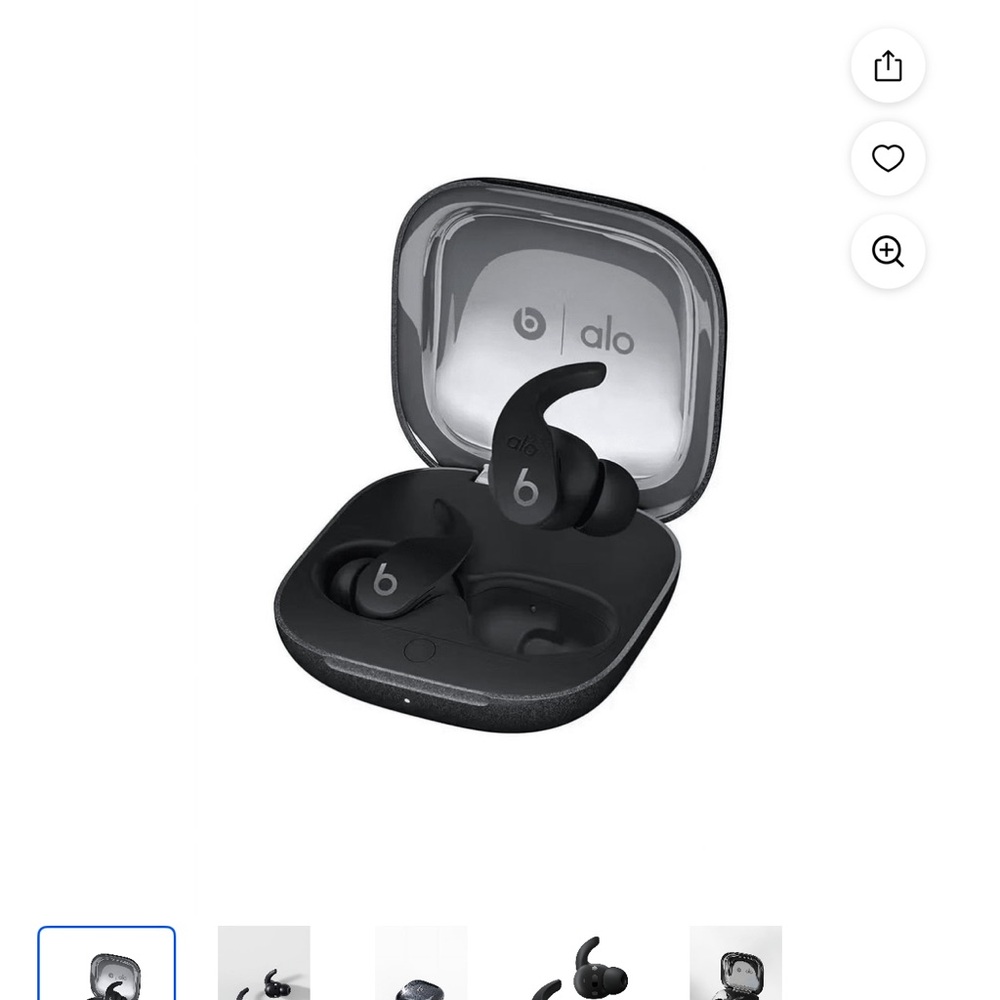 NEW Beats by Dre Black X Alo edition Wireless Earbuds w/ Glittery Charging Case - Picture 4 of 4